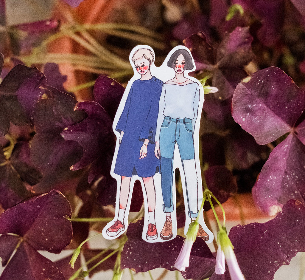 You and Me 25 pcs Sticker Set in a Metal Tin