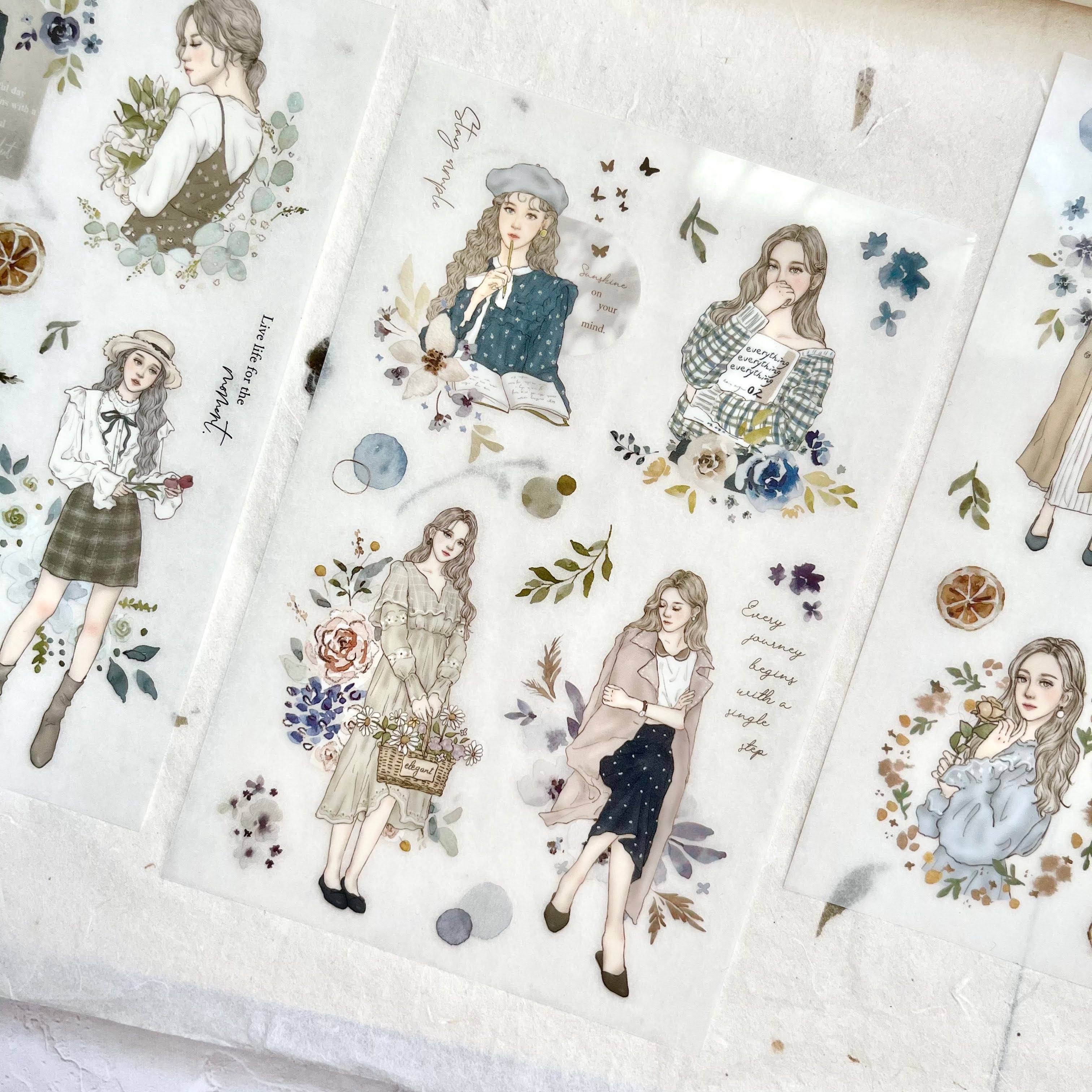 Elegant Transfer Stickers - 3 arkkia