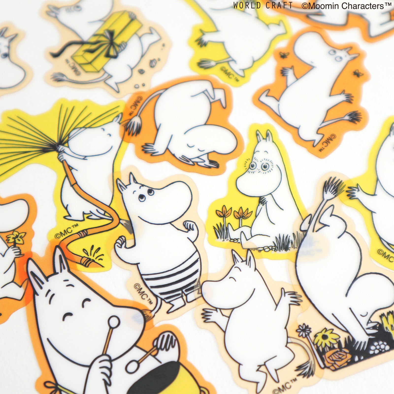 Moomin Face Sticker Flakes - Happy