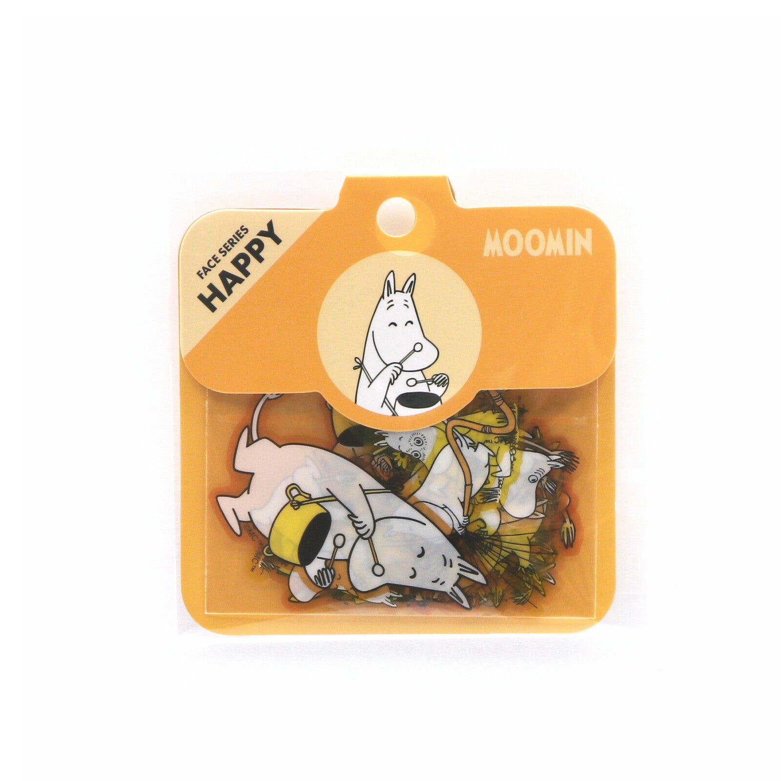 Moomin Face Sticker Flakes - Happy