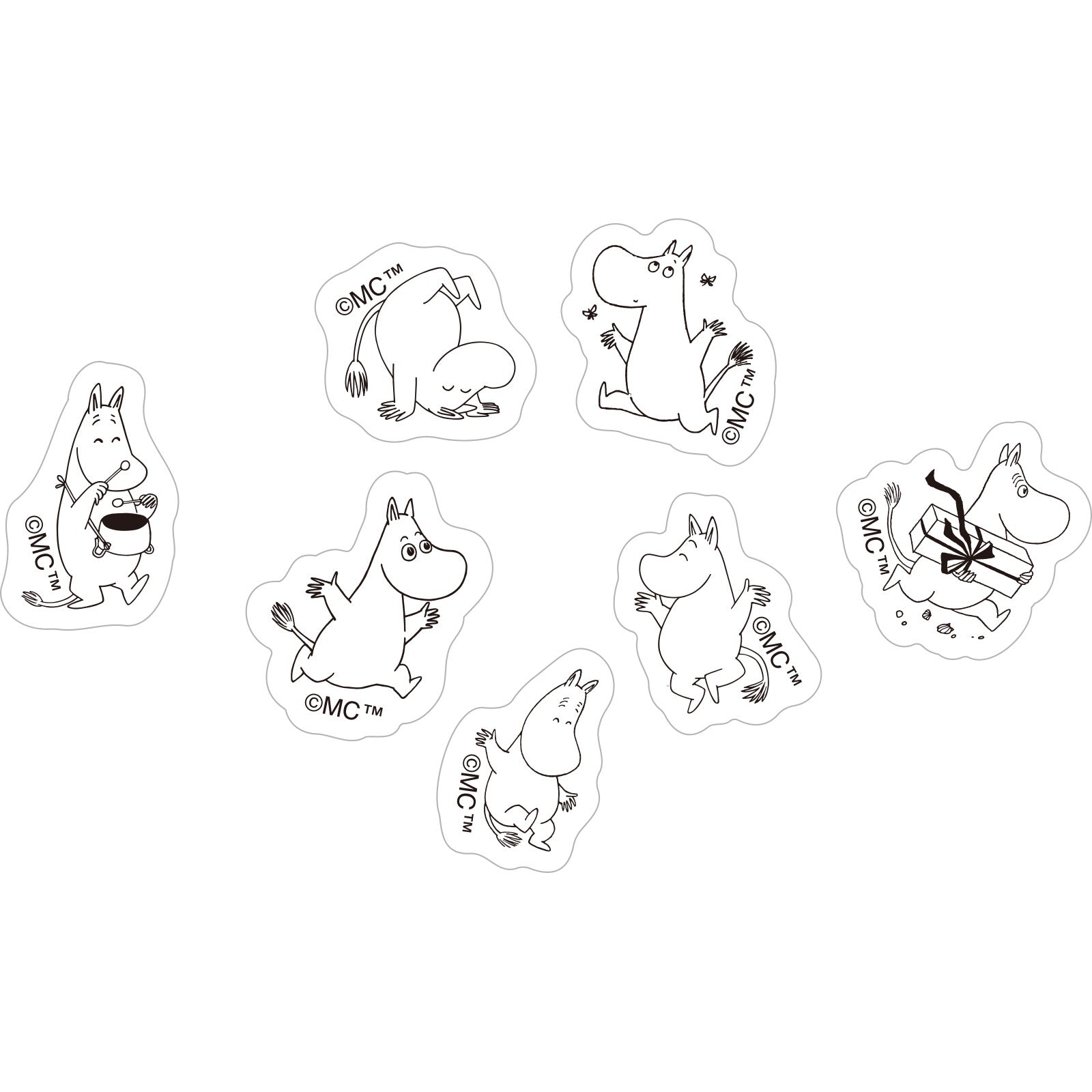 Planner Stickers Moomin Face Series - Happy