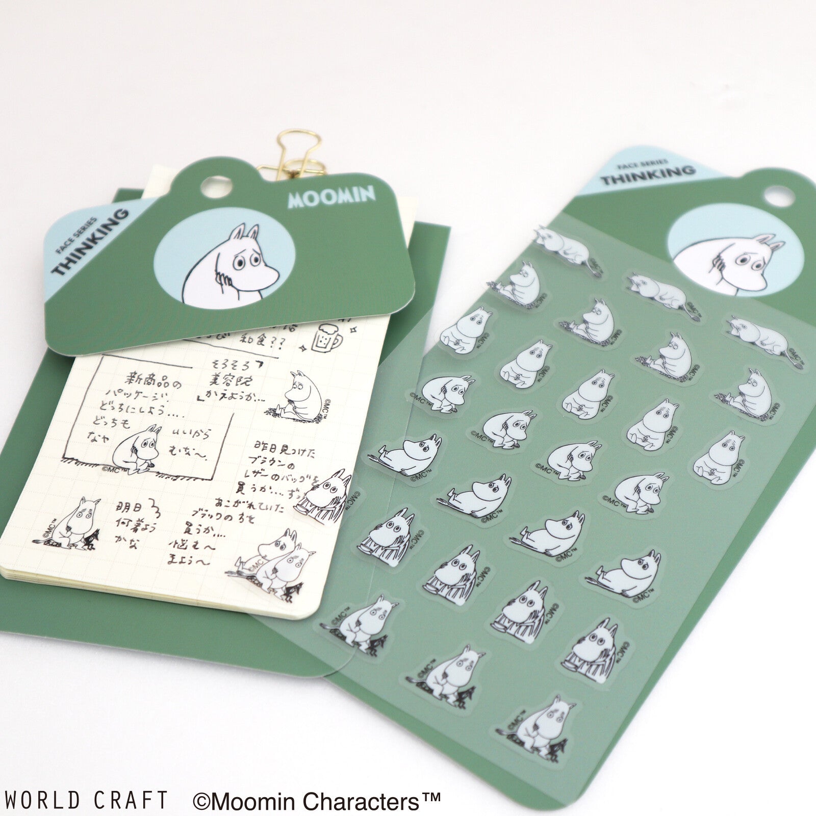 Planner Stickers Moomin Face Series - Thinking