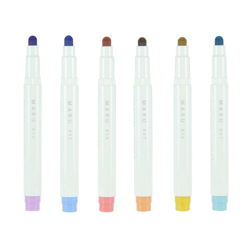 MARU Liner Dot Market Highlighter Nature 6 Color Set