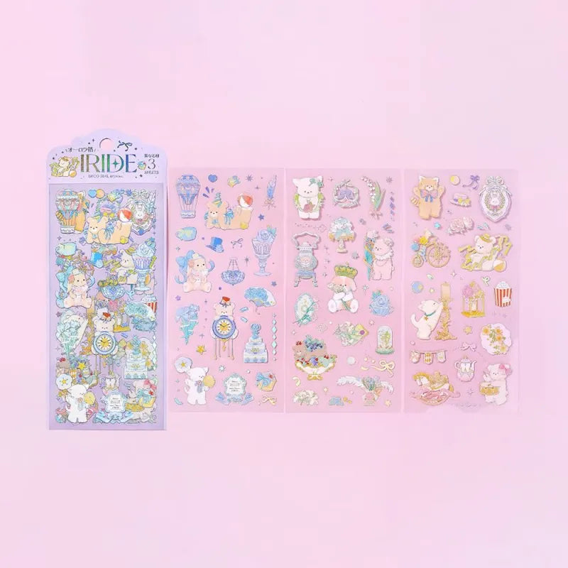 IRIDE Seal Stickers Animal Amusement Park 3 sheets