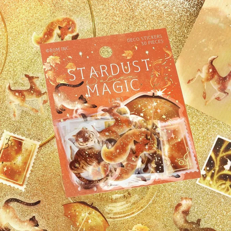 PET Sticker Set Stardust Magic Saturn