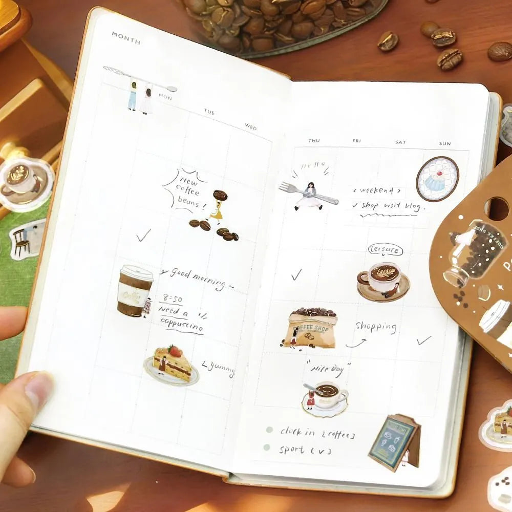 Petit Story Flake Stickers Cafe