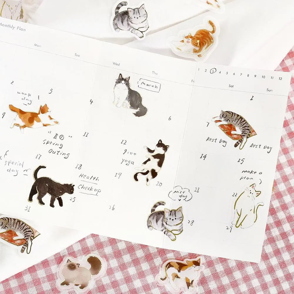 IPPAI Flake Seal Stickers Lots of Cats Vol2!
