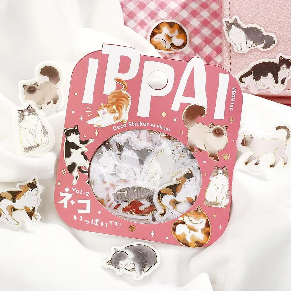 IPPAI Flake Seal Stickers Lots of Cats Vol2!