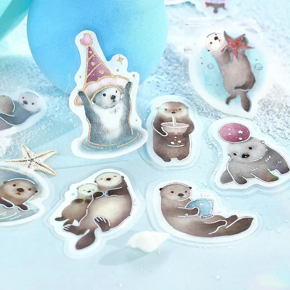 IPPAI Flake Seal Stickers Lots of Otters!