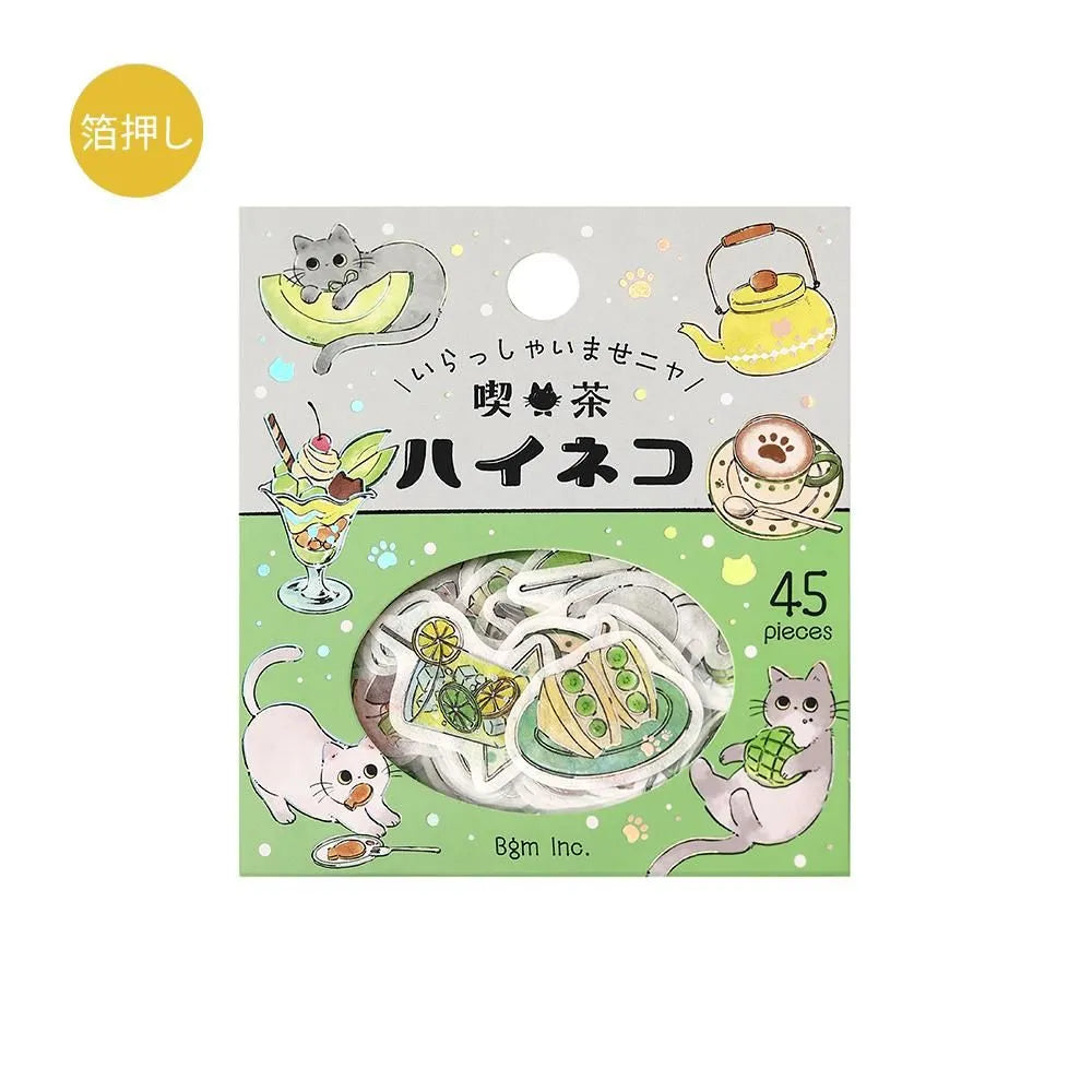 Welcome Meow! Flake Cat Stickers Haineko Cafe