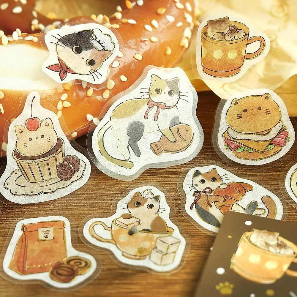 Welcome Meow! Flake Cat Stickers Mikeneko Cafe