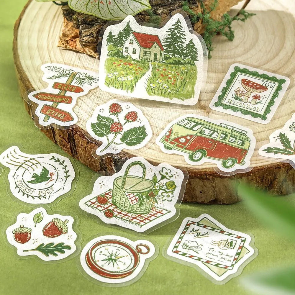 Pieces of a Journey Flake Stickers To the Forest