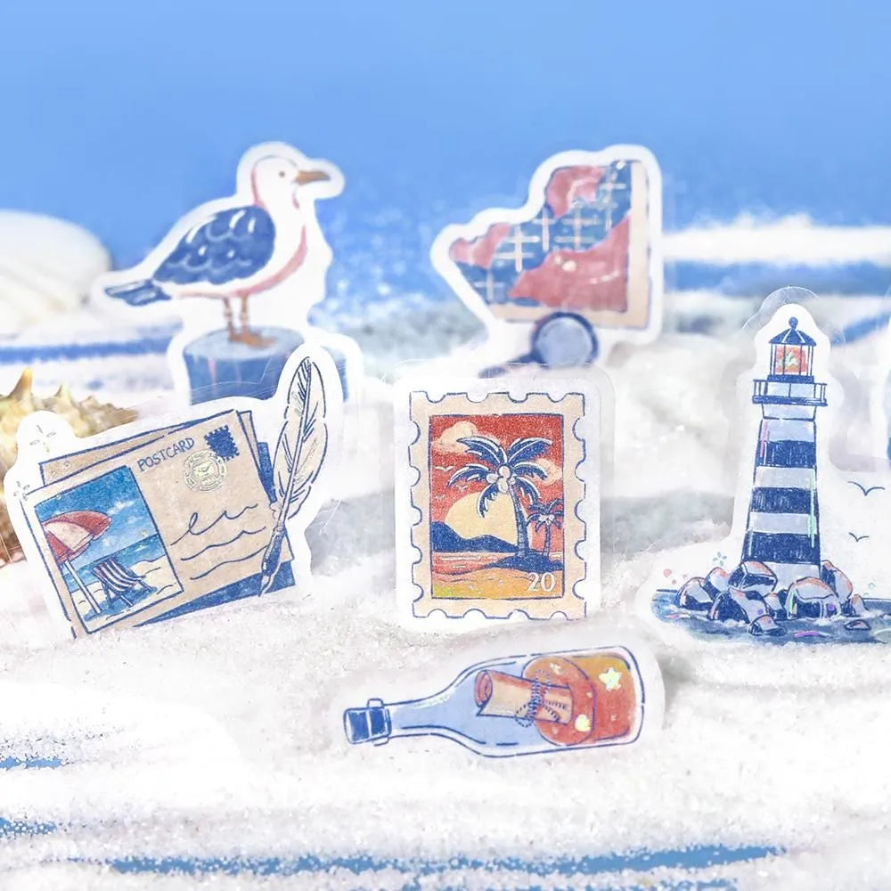 Pieces of a Journey Flake Stickers To the Sea