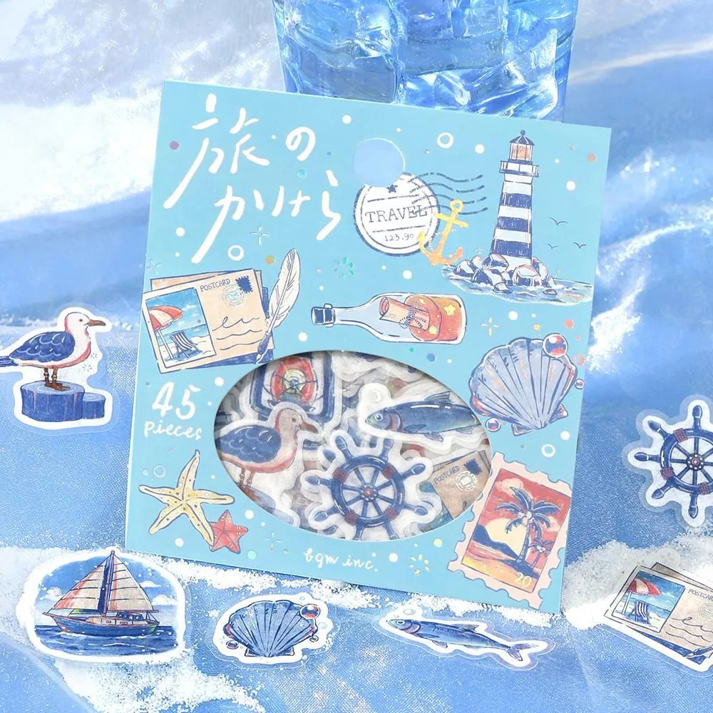Pieces of a Journey Flake Stickers To the Sea
