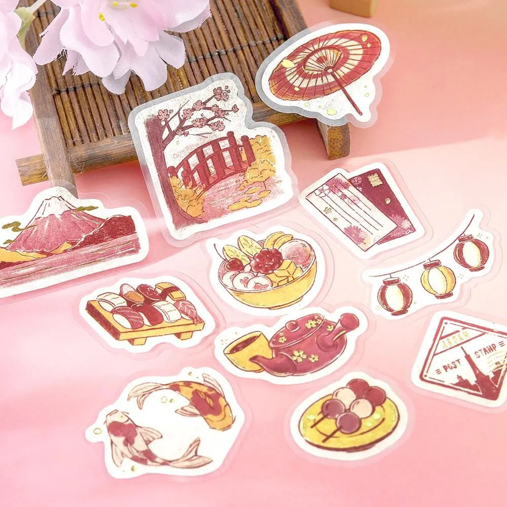 Pieces of a Journey Flake Stickers To Japan