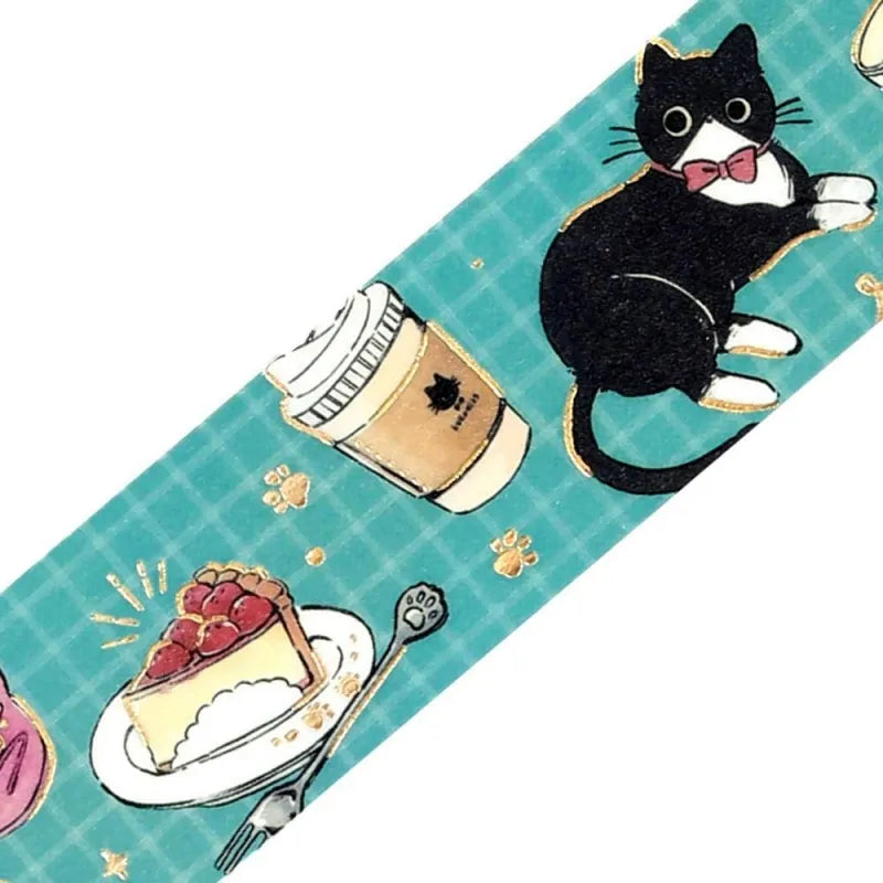 Washitape Black Cat Coffee Shop Stroll