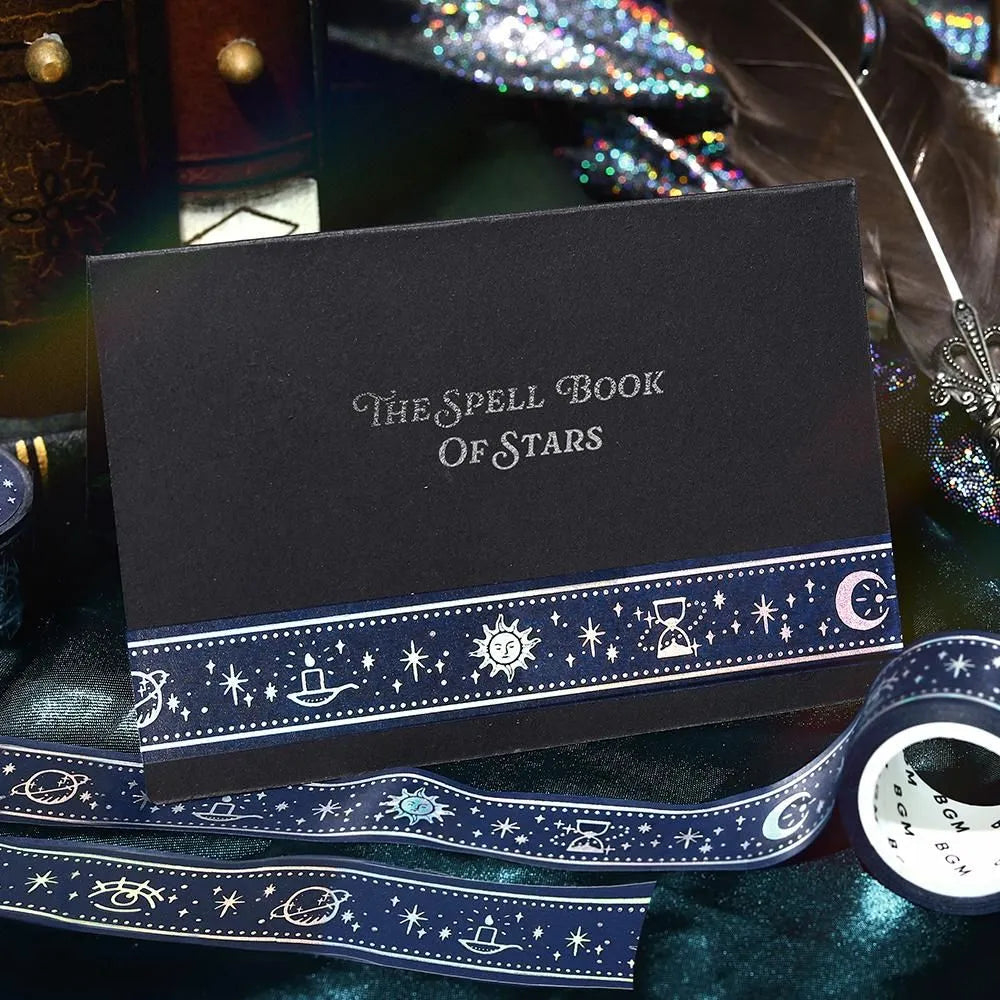 Foil Washitape Star Magic Book Blue