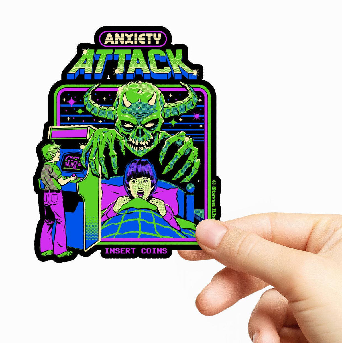 Steven Rhodes Vinyl Sticker Anxiety Attack