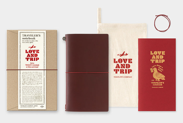 TRAVELER'S notebook Regular Size LOVE AND TRIP Red