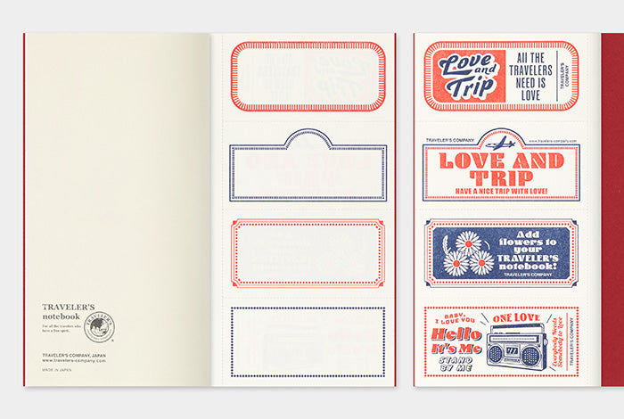 TRAVELER'S notebook Regular Size LOVE AND TRIP Red