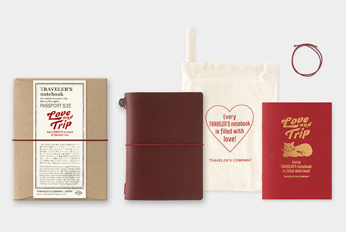 TRAVELER'S notebook Passport Size LOVE AND TRIP Red