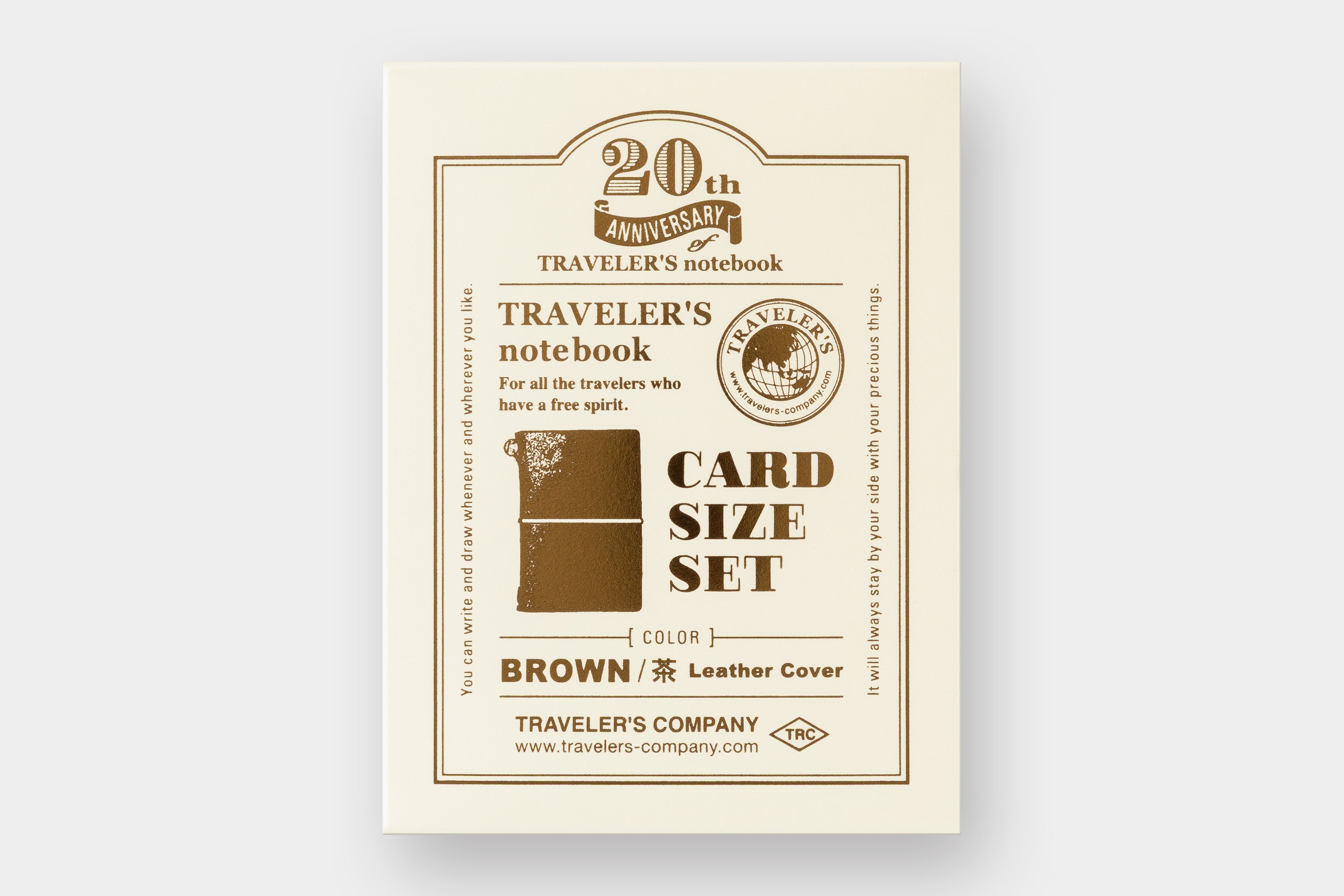 TRAVELER'S notebook Card Size 20th Anniversary Set Brown