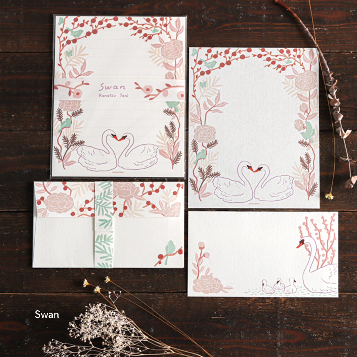 Tani Konatsu Letter Set Swan