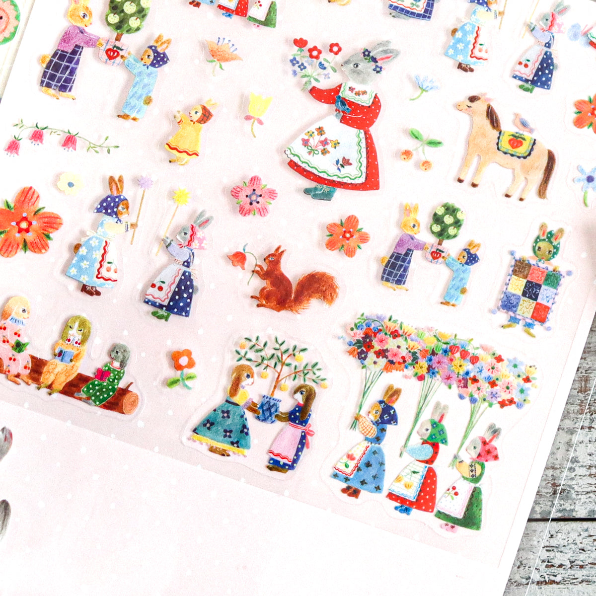 Aiko Fukawa Stickers Rabbit Garden
