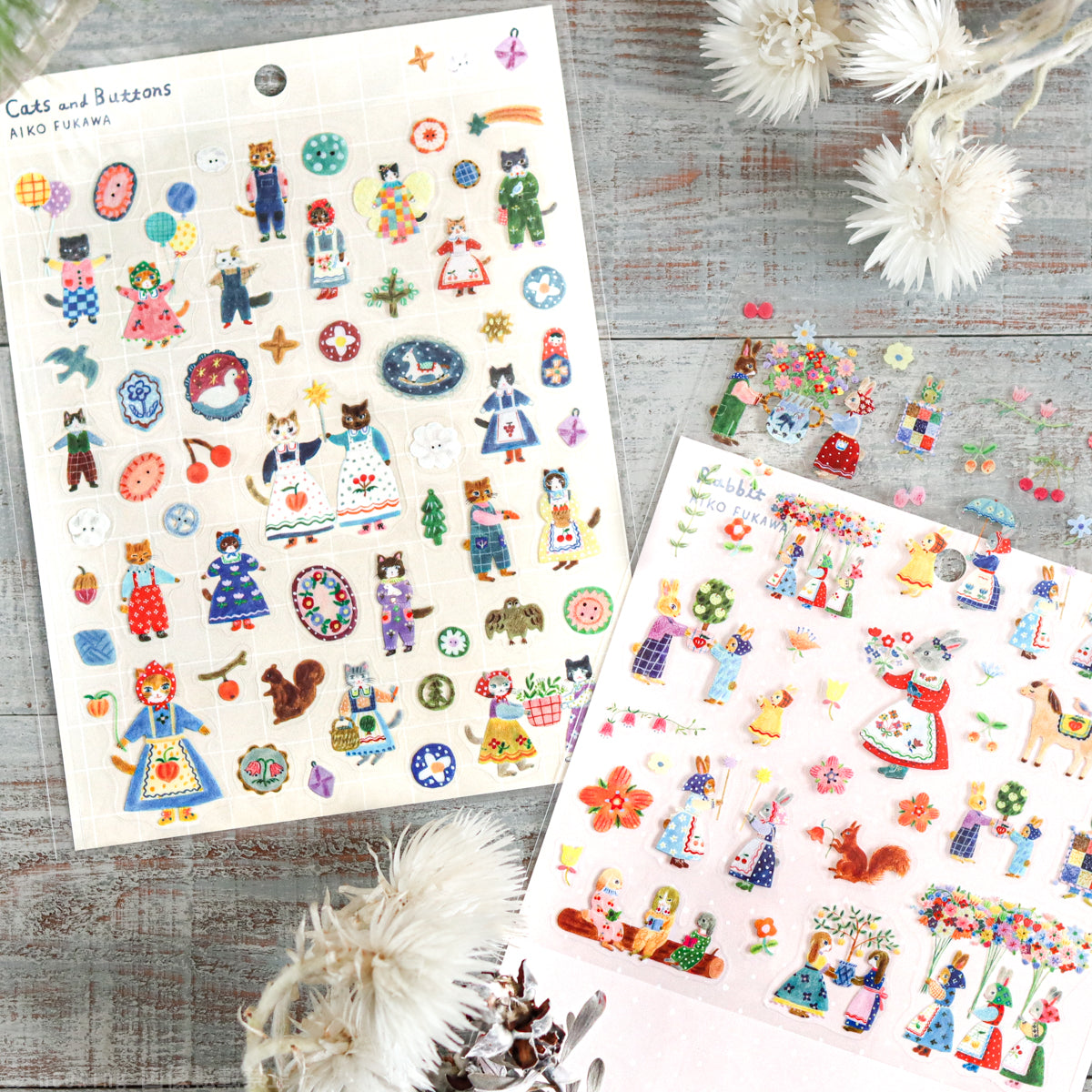 Aiko Fukawa Stickers Cats and Buttons