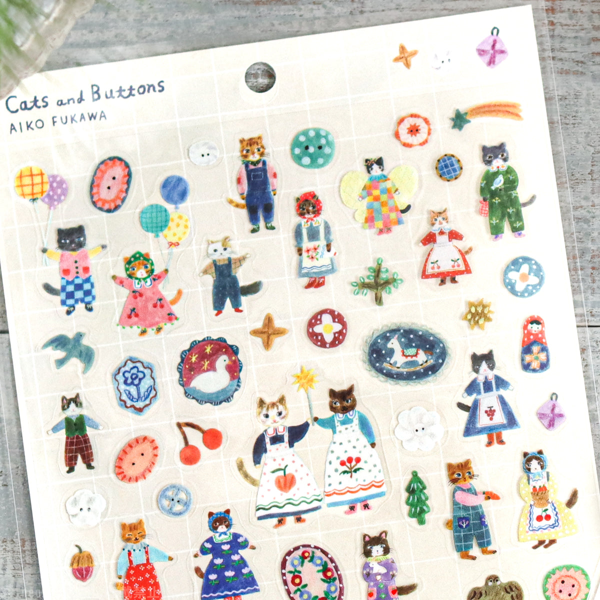Aiko Fukawa Stickers Cats and Buttons