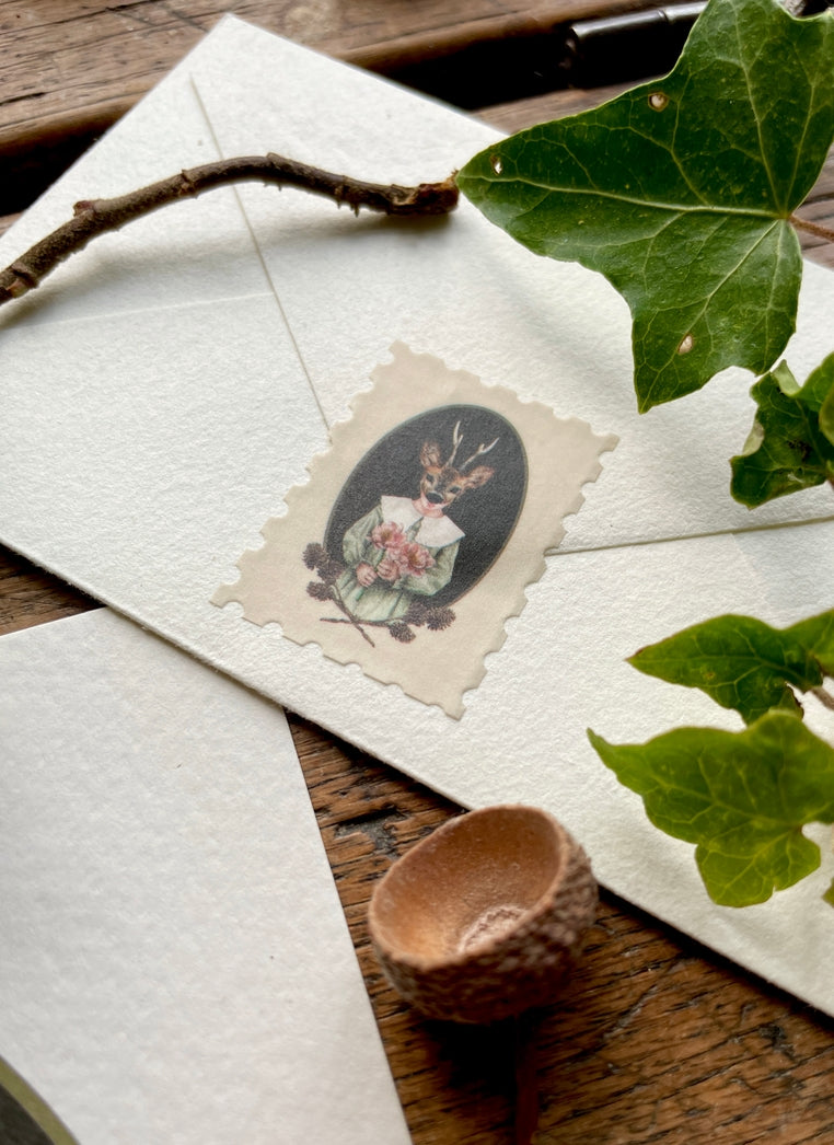 The Nature of Disguise Animal Masks Stamp Washitape Introducing 'The Nature of Disguise', a whimsical collection that brings woodland wonders to life.