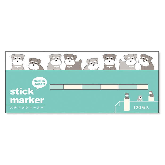 Mind Wave Sticky Notes Schnauzer Dog Stick Marker  Ditch boring sticky notes for these cute Mind Wave Stick Markers. These sticky notes make organizing fun and easy, adding a touch of quirkiness to your projects.