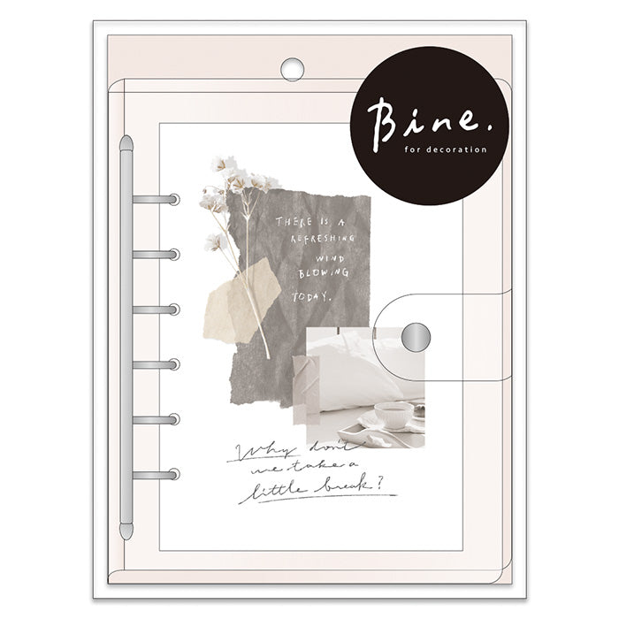 Mind Wave Bine Clear Ring Binder A6 (Silver Rings)