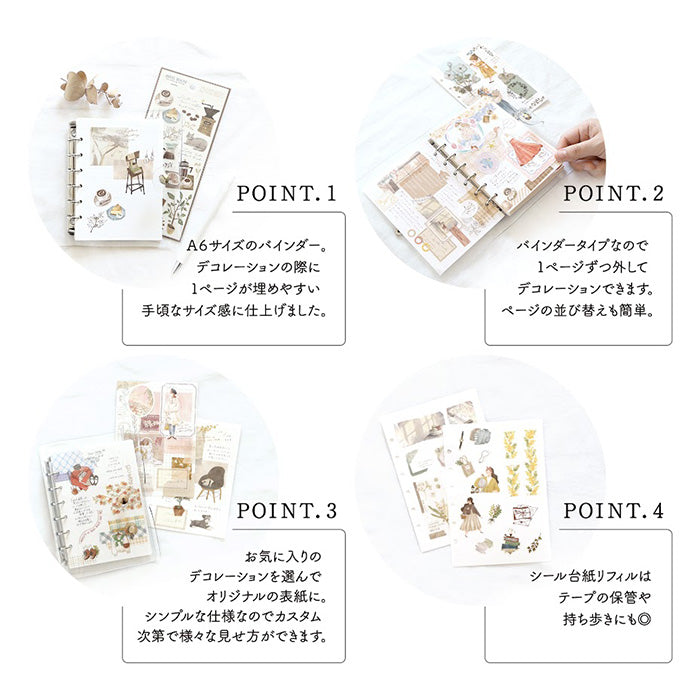 Mind Wave Bine Clear Ring Binder A6