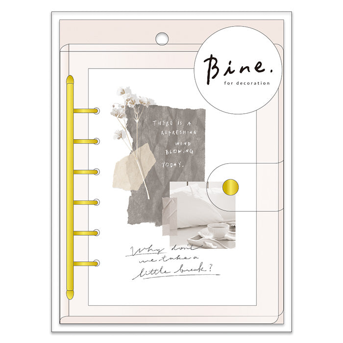 Bine Clear Ring Binder A6 (Kultaiset renkaat)