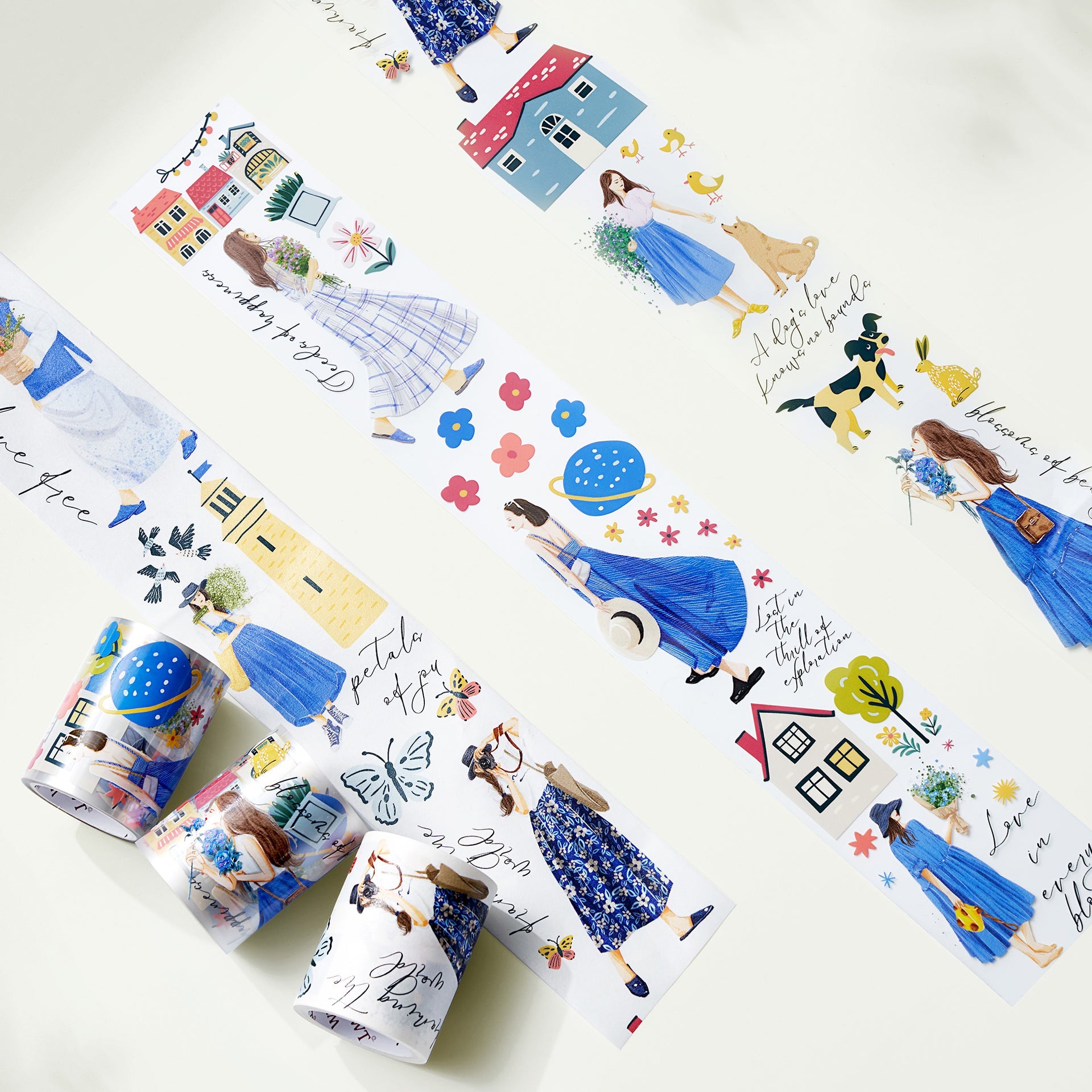 The Washi Tape Shop Morocco's Blue Hues Wide PET -tape 55mm