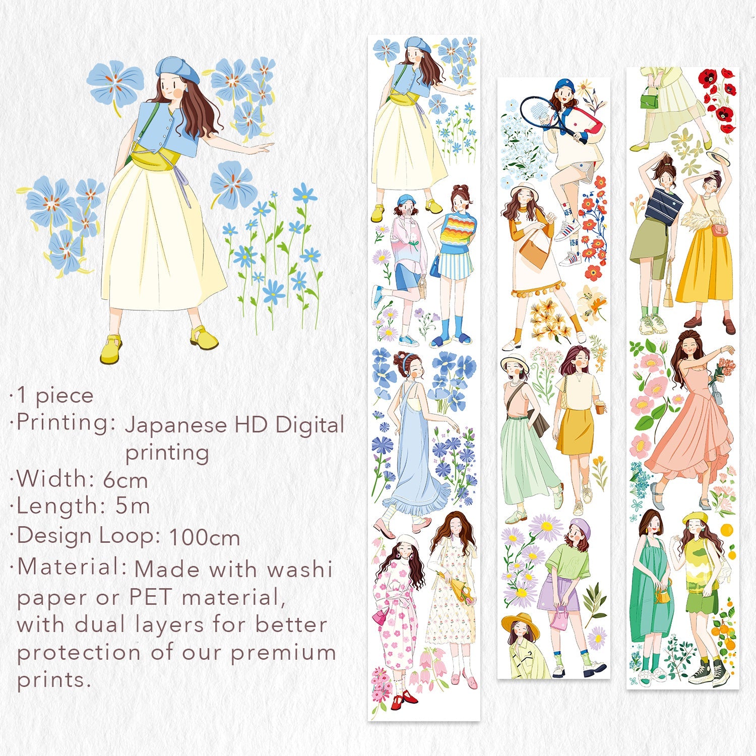 Blooming Belles Wide PET- teippi 60mm
