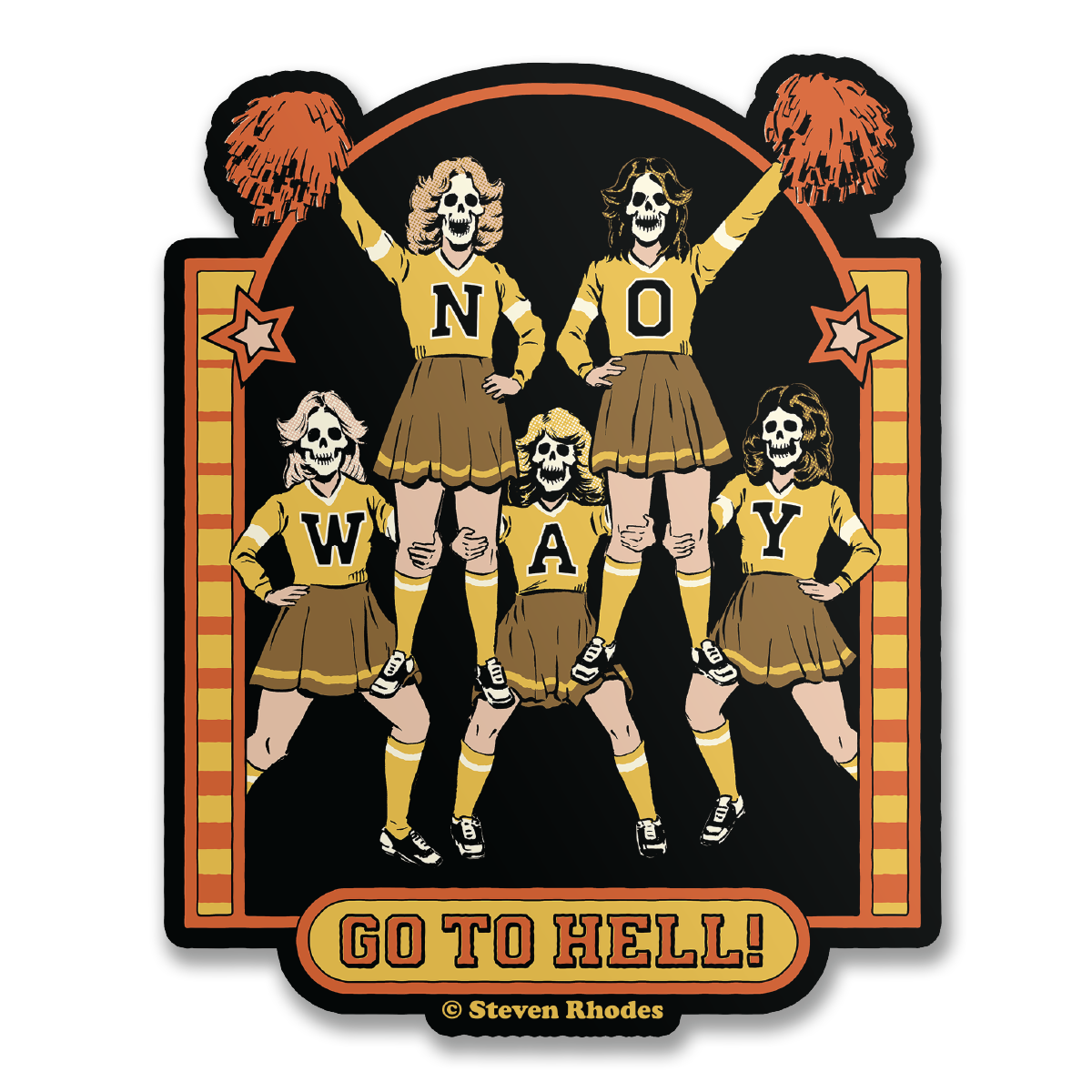 Steven Rhodes Vinyl Sticker Go To Hell