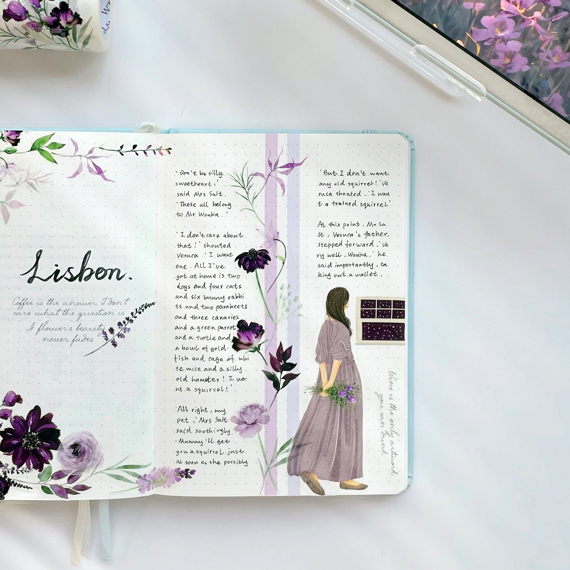 The Washi Tape Shop Lisbon's Poetic Corners Wide PET -tape 55mm