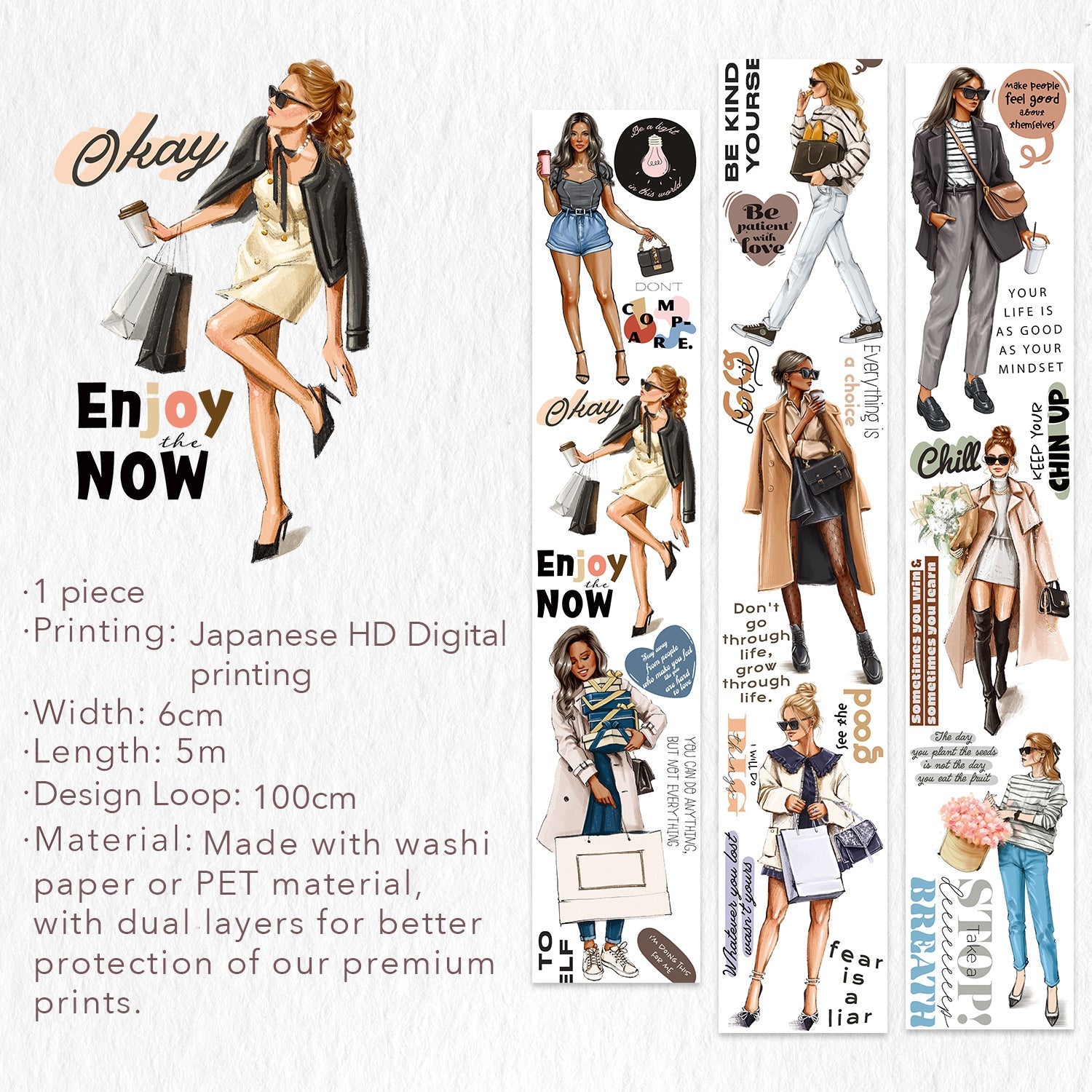 The Washi Tape Shop Chic Attitude Wide PET -tape 60mm