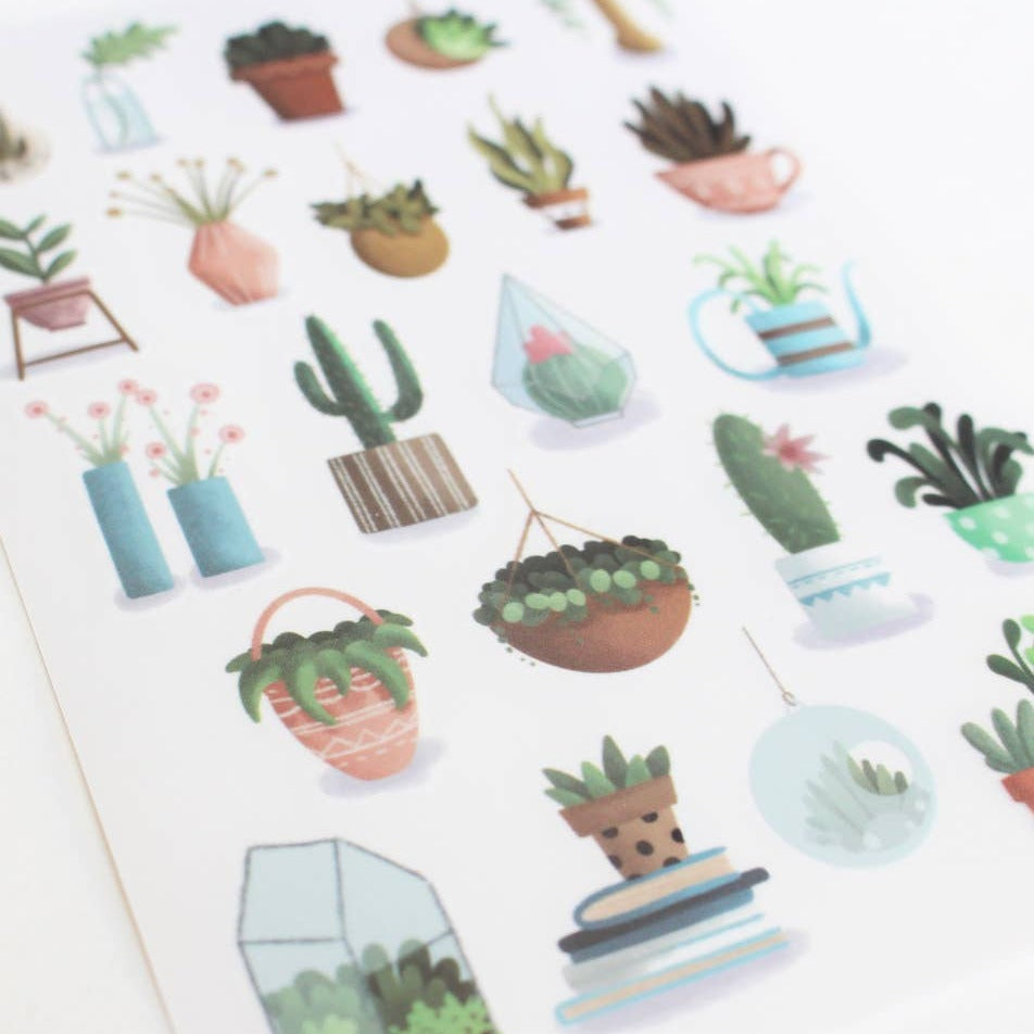 Rub on stickers - Plants and Pots