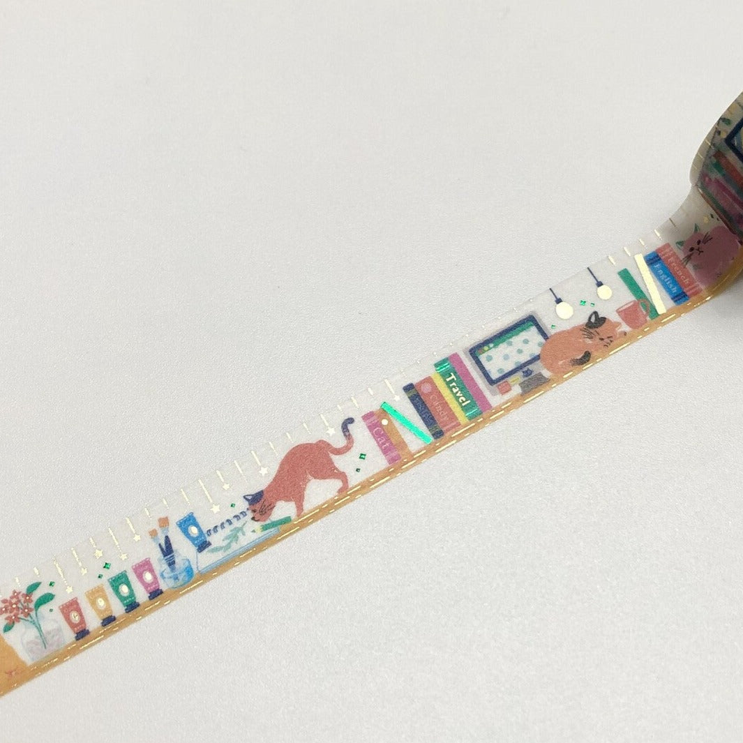 Washitape Book Cats Foil
