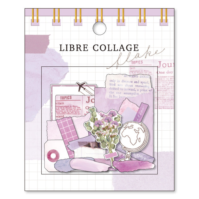 Mind Wave Libre Collage Flake Stickers Purple Get creative with your collages with these beautiful color-coded Libre Collage Flake Stickers. Use the large sized stickers as a colored paper alternative and mix and match the frames and motifs to create a unique and fun atmosphere in your collages. Have fun and let your imagination run wild!