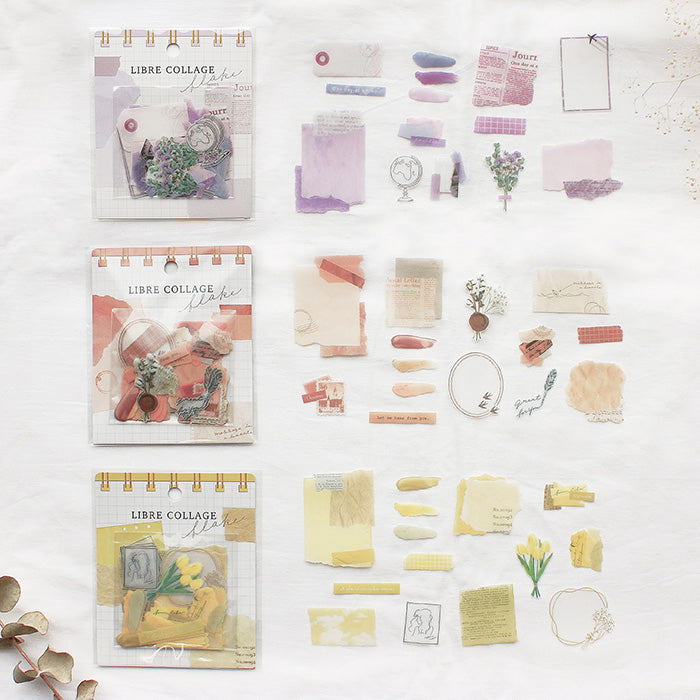 Mind Wave Libre Collage Flake Stickers Terracotta Get creative with your collages with these beautiful color-coded Libre Collage Flake Stickers. Use the large sized stickers as a colored paper alternative and mix and match the frames and motifs to create a unique and fun atmosphere in your collages. Have fun and let your imagination run wild!