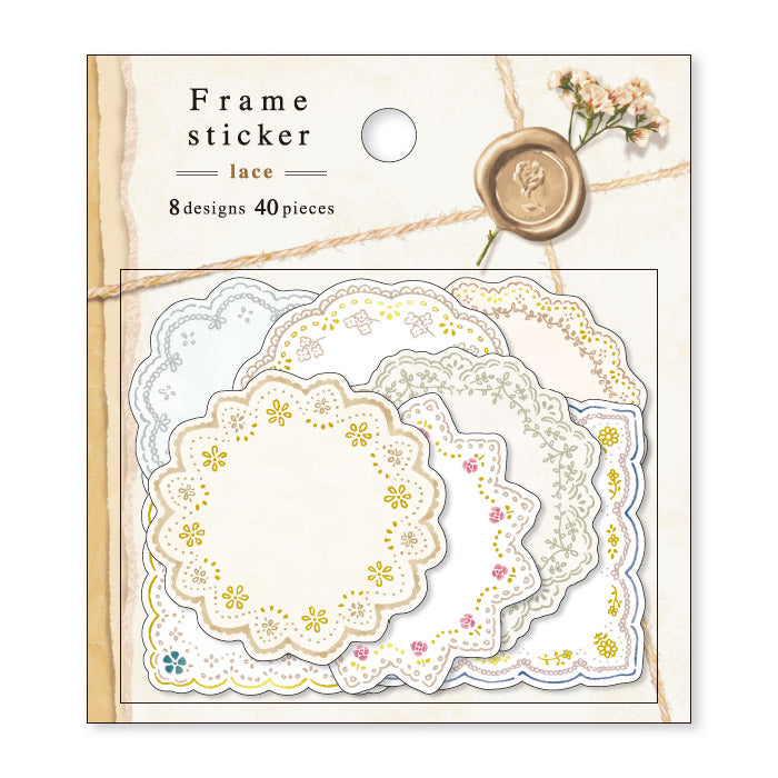 Mind Wave Frame Label Sticker Lace These writable label stickers are perfect for decorating your notebook and planner or adding a personal touch to your other papercraft projects.