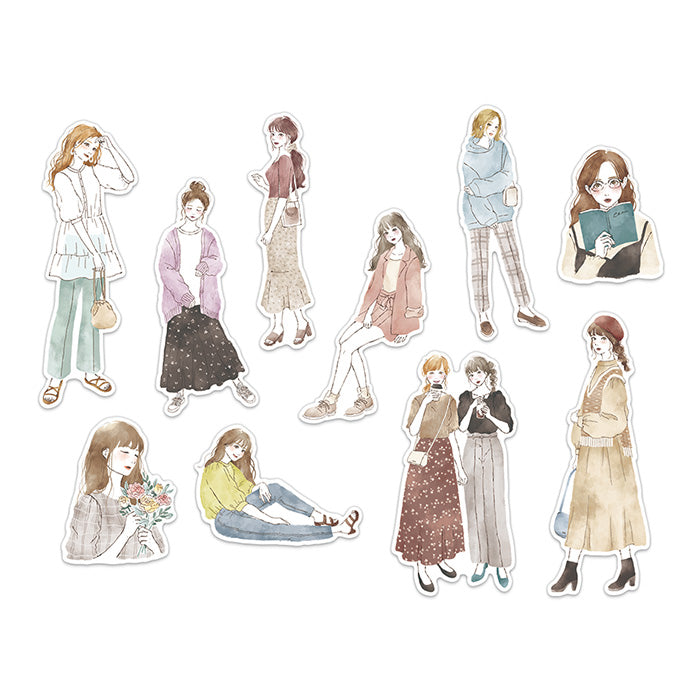 Mind Wave Amie Trend Girl Stickers  Enhance your papercraft projects with Mind Wave Girl Stickers. These elegant stickers feature stylish girls and are perfect for planners, notebooks, and more. 