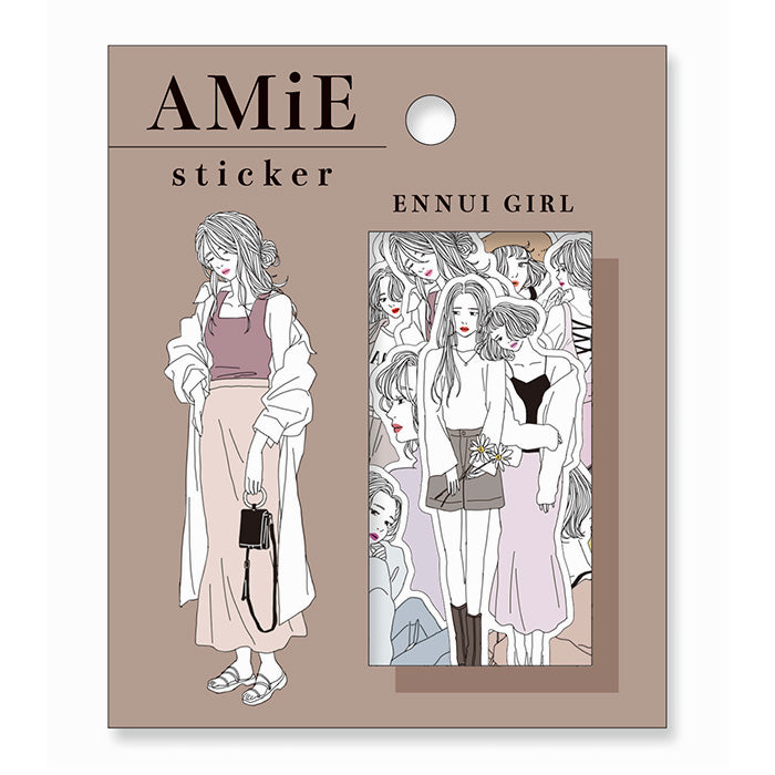 Mind Wave Amie Ennui Girl Stickers  Enhance your papercraft projects with Mind Wave Girl Stickers. These elegant stickers feature stylish girls and are perfect for planners, notebooks, and more. 