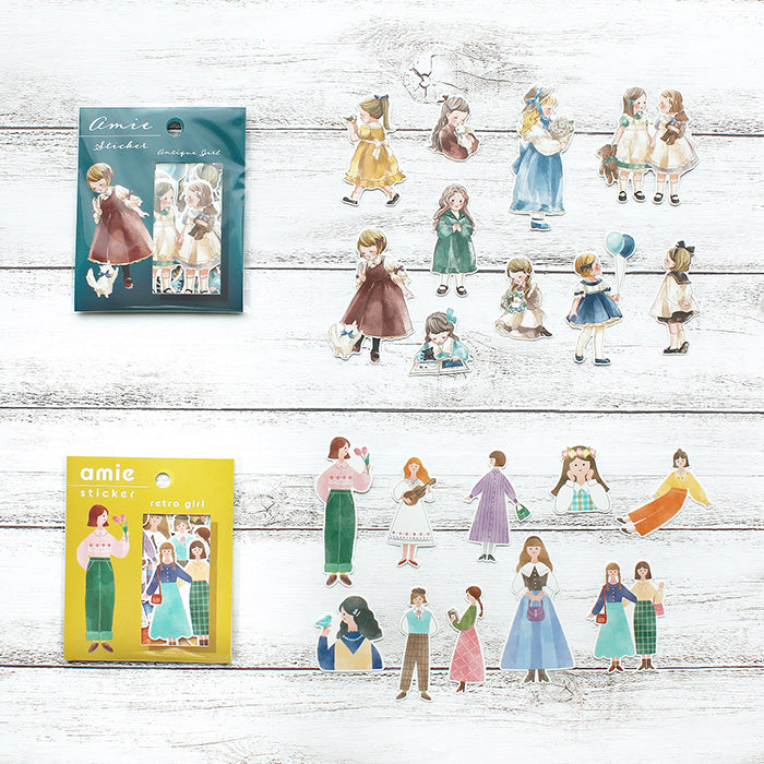 Mind Wave Amie Antique Girl Stickers Enhance your papercraft projects with Mind Wave Girl Stickers. These vintage style stickers feature cute girls and are perfect for planners, notebooks, and more.