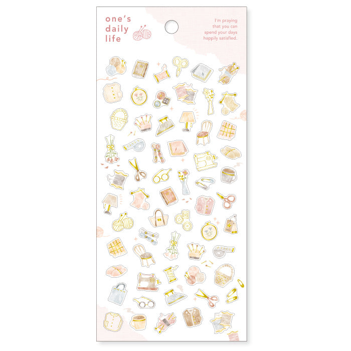 Mind Wave Sticker One's Daily Life Sewing These Japanese stickers are perfect for planners, notebooks, and other papercraft projects.
