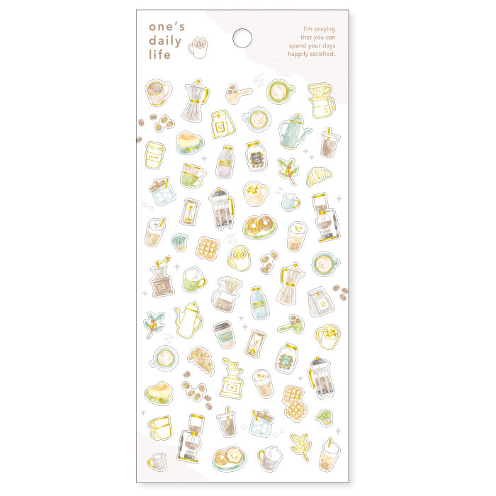 Mind Wave Sticker One's Daily Life Coffee These Japanese stickers are perfect for planners, notebooks, and other papercraft projects.